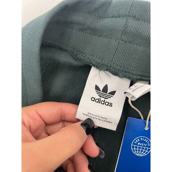 Adidas Adicolor Essentials Fleece Trefoil Pants Slim Fit Men's Sz XL Green NWT - Picture 3 of 16